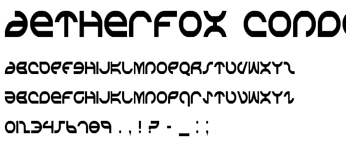 Aetherfox Condensed font